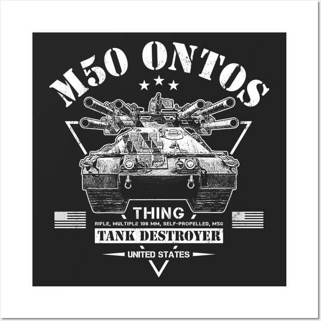 M50 Ontos "Thing" Tank Destroyer Wall Art by Military Style Designs
